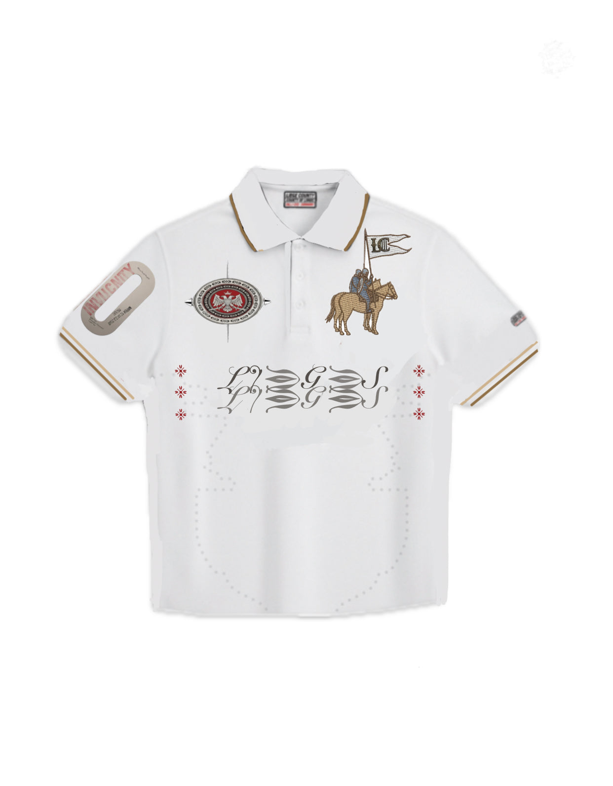 WHITE-DESERT PLAYA POLO T-SHIRT