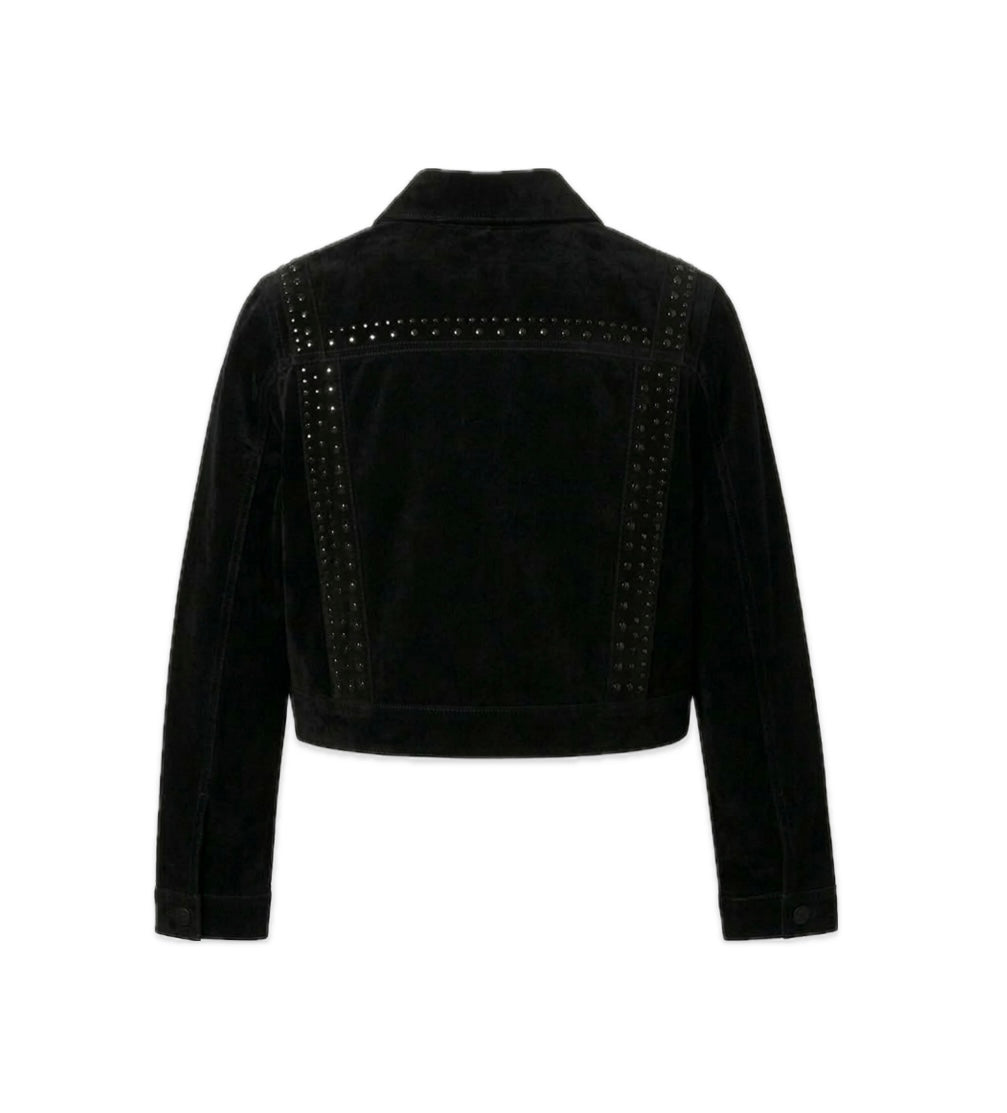 BLACK FUR VELVET JACKET