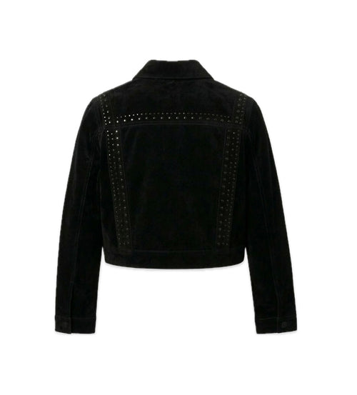 BLACK FUR VELVET JACKET
