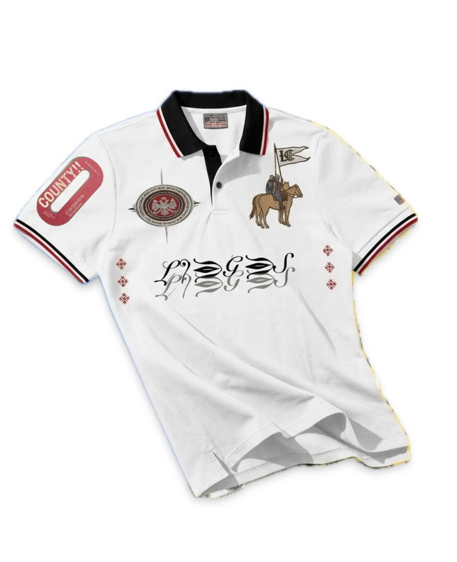 RED-NAVY PLAYA POLO T-SHIRT