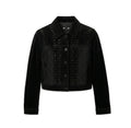 BLACK FUR VELVET JACKET